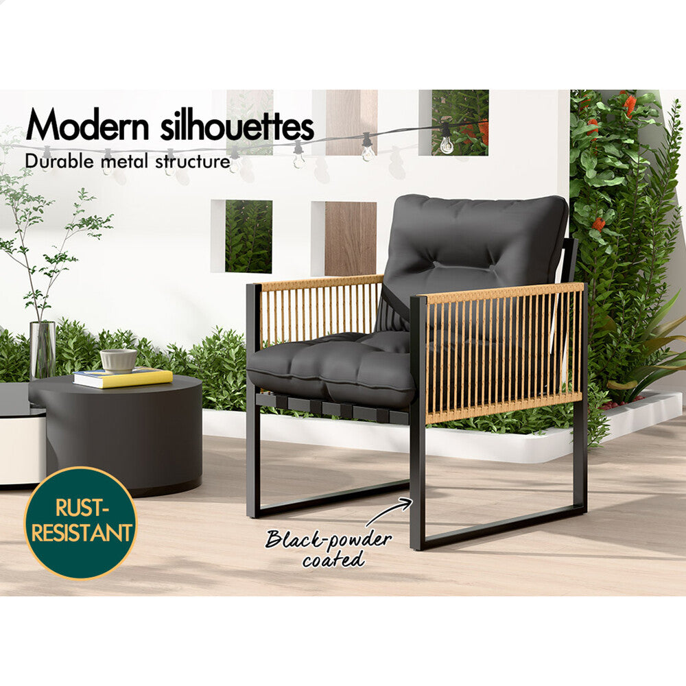 Transform Your Outdoor Space with ALFORDSON's Stylish 2-Piece Lounge Chair Set - Perfect for Relaxing in Comfort!