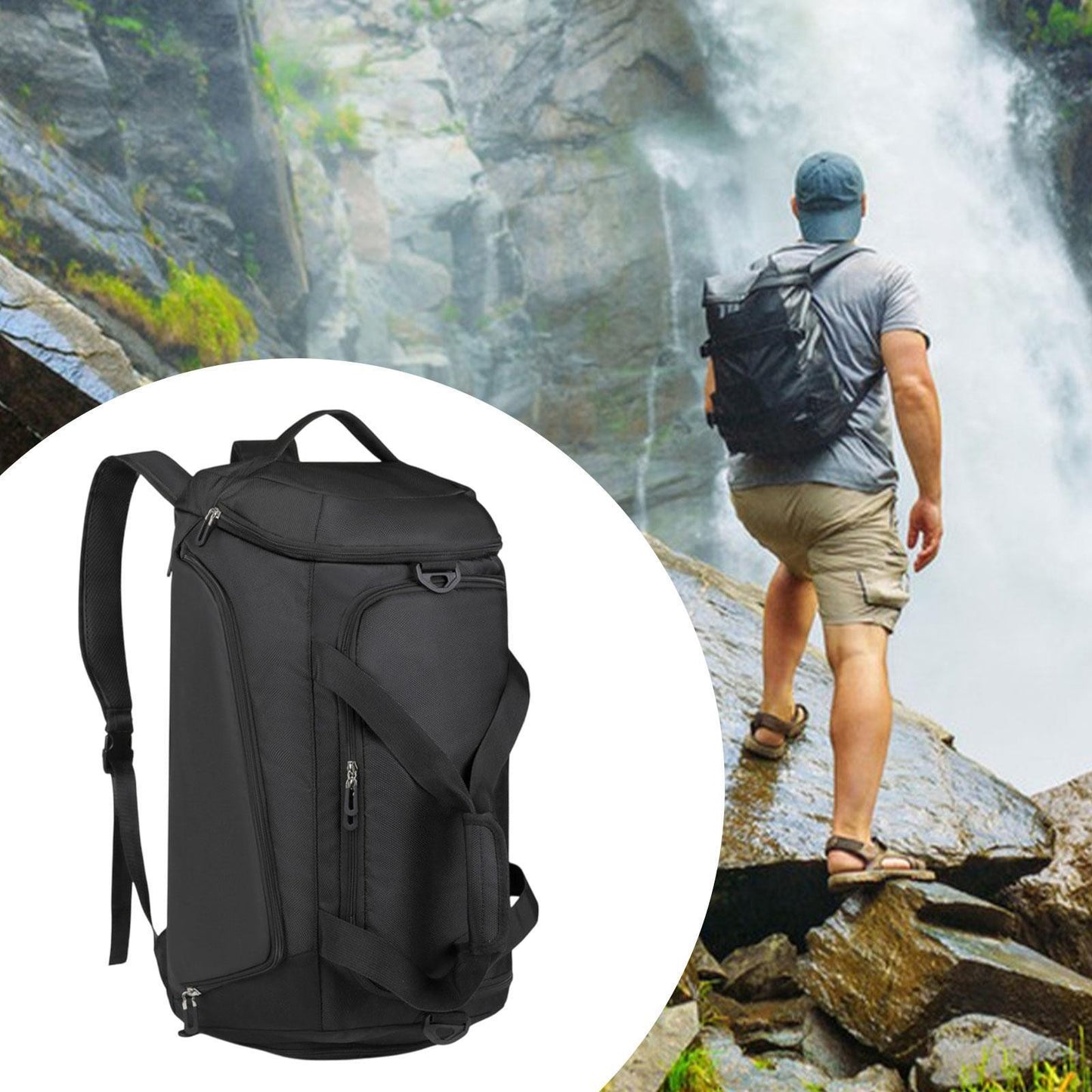 Versatile Travel Backpack and Duffle Bag for Exercise, Workouts, and Camping