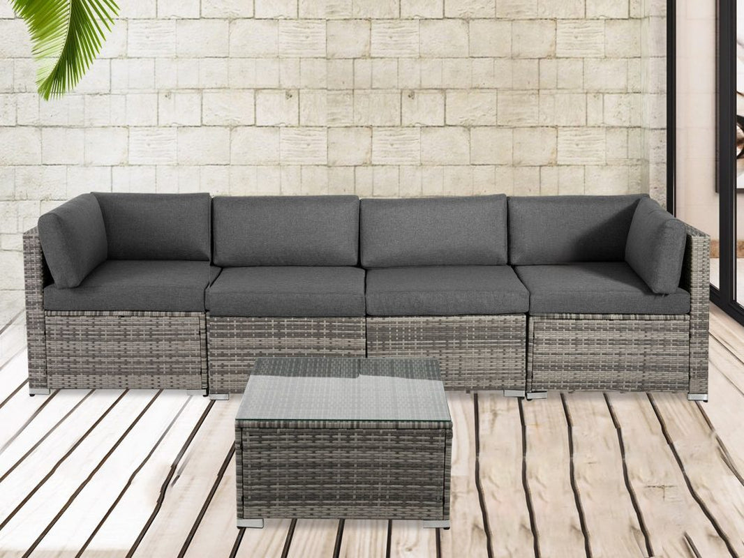 Transform Your Outdoor Space with the Stylish Grey Dreamo Bondi Modular Lounge Sofa