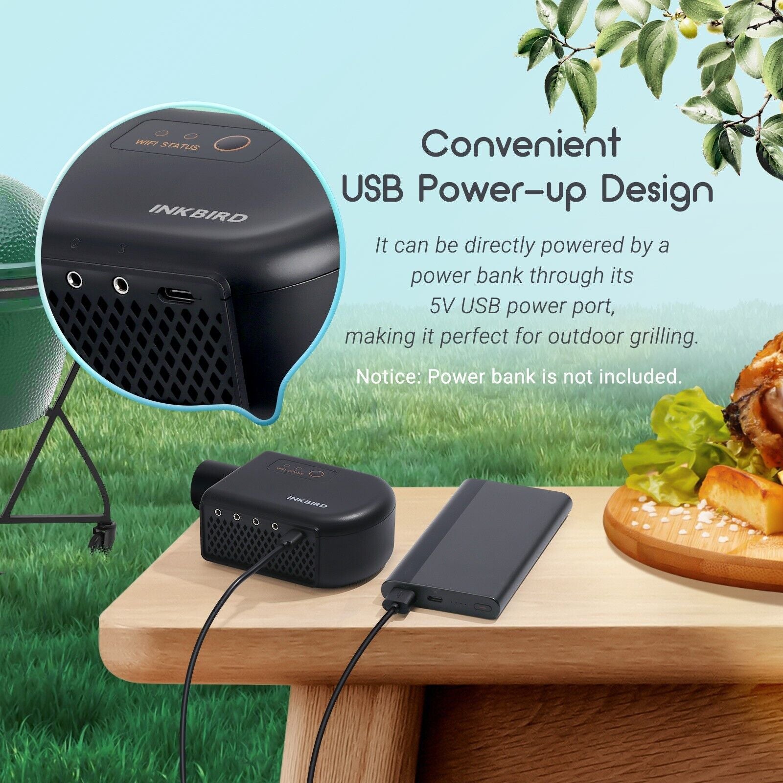 INKBIRD ISC027BW WiFi and Bluetooth Smoker Fan Controller for BBQ Temperature Management