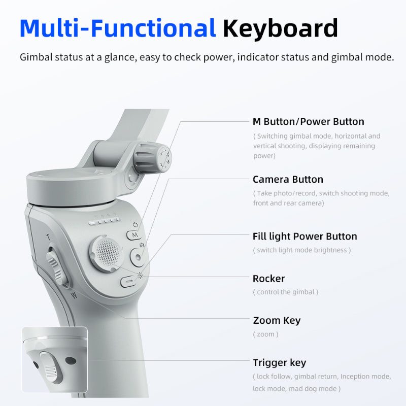 SMART CYCLONE 3-Axis Anti-Shake Intelligent Tracking Phone Gimbal Stabilizer