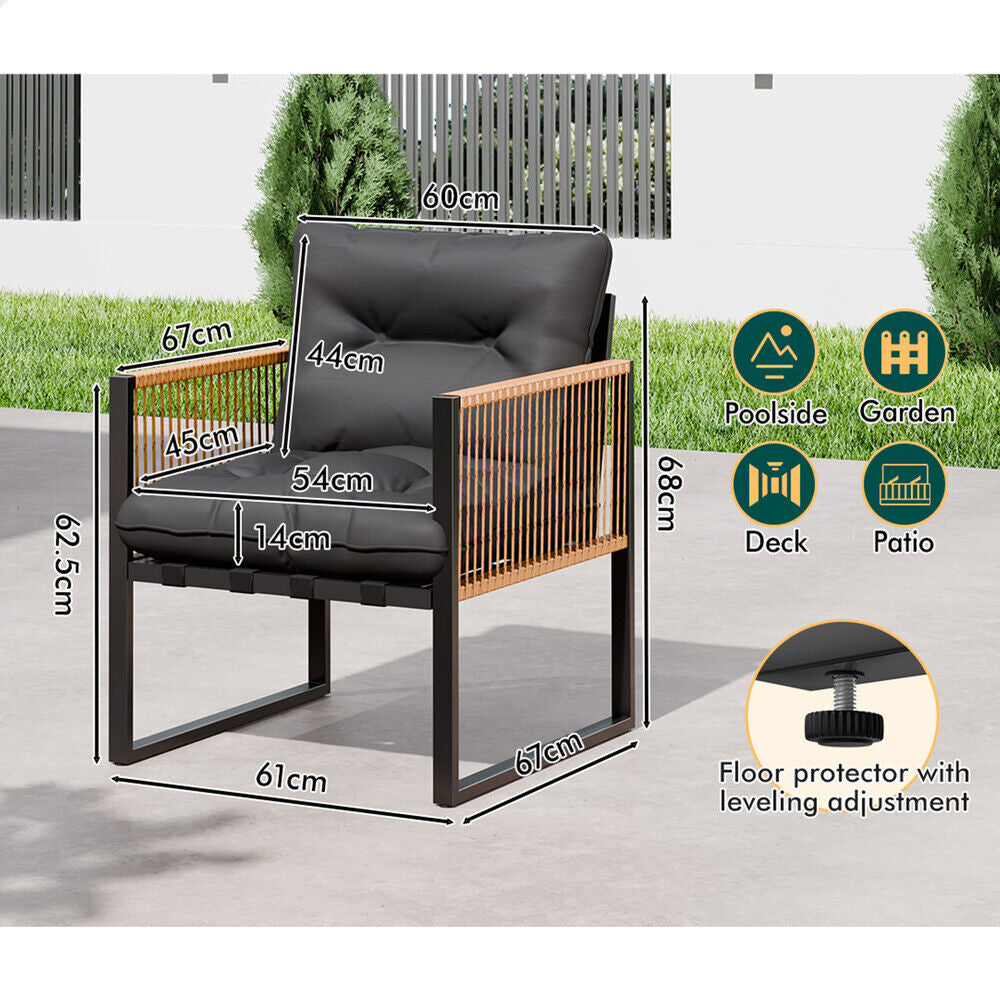 Transform Your Outdoor Space with ALFORDSON's Stylish 2-Piece Lounge Chair Set - Perfect for Relaxing in Comfort!