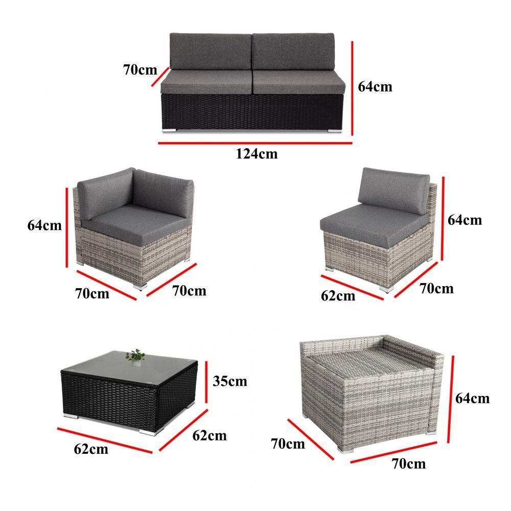 Transform Your Outdoor Space with the Stylish Grey Dreamo Bondi Modular Lounge Sofa