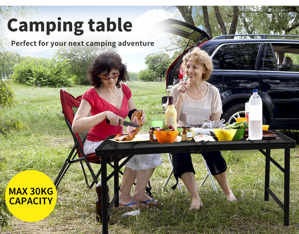 Levede Portable Foldable Aluminium Grill Table for Outdoor BBQ and Camping