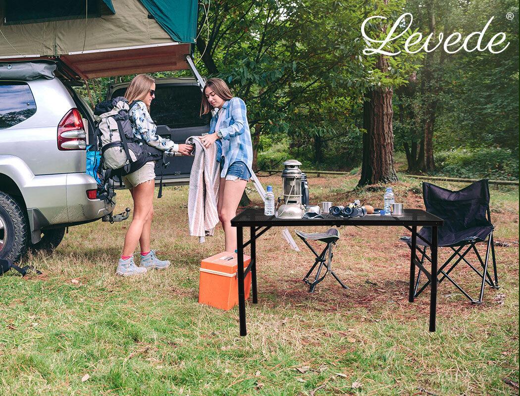 Levede Portable Foldable Aluminium Grill Table for Outdoor BBQ and Camping