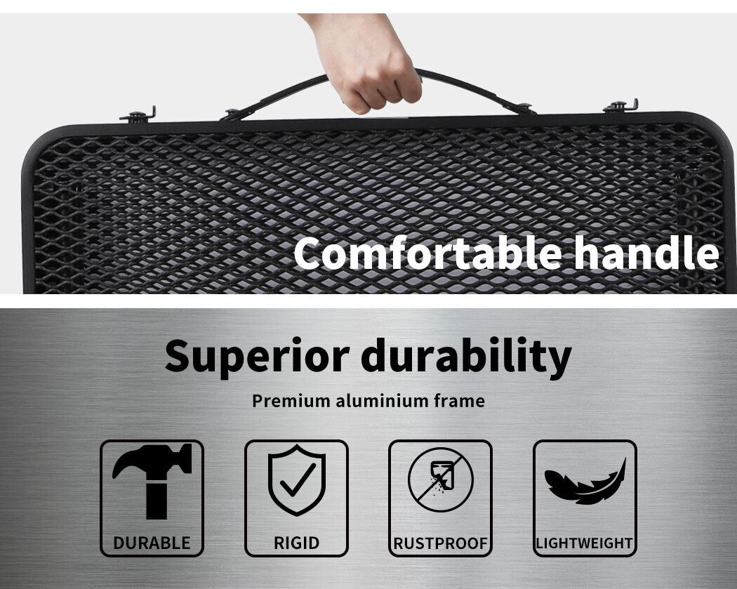 Levede Portable Foldable Aluminium Grill Table for Outdoor BBQ and Camping